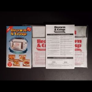 Vintage 29 BROWN & CRISP Microwave Cooking Bags “As Seen On TV”  Large & Medium